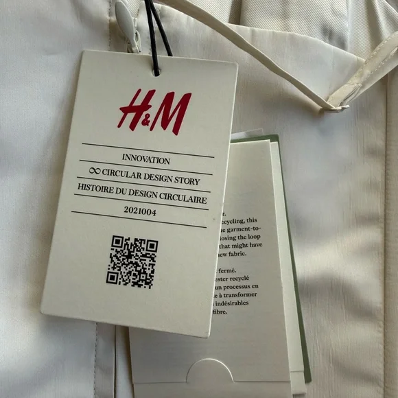 H&M Ivory Satin Bow Front Camisole - Picture 7 of 9